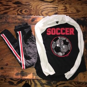 Justice girls size 14/16 soccer outfit